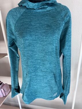 NEW BALANCE Teal Hooded Pullover SZ SMALL